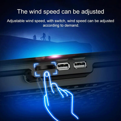 NNEIDS Silent Six-Fan Cooling Rack For Notebook Computers