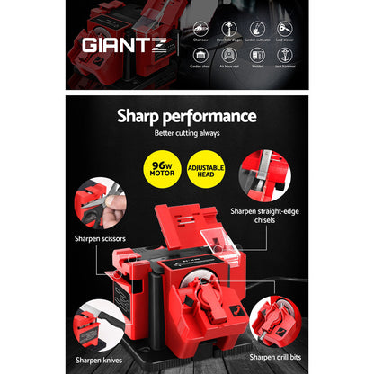 Giantz Tool Sharpener 96W Electric Drill Bit Scissor Chisel Planer Grinder