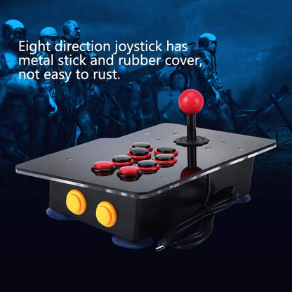 8-Way Arcade Game Joystick, USB Controller, Zero Delay Arcade Stick Buttons for Sports, Racing, Fighting Games